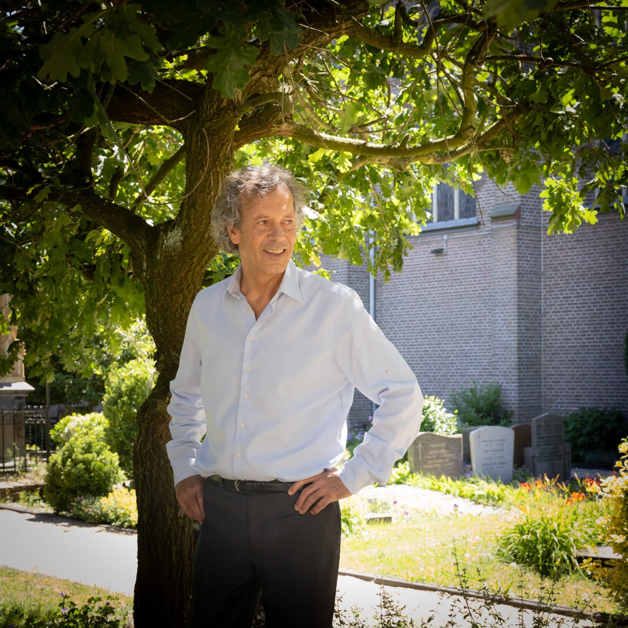 Casper Heeremans in de tuin
