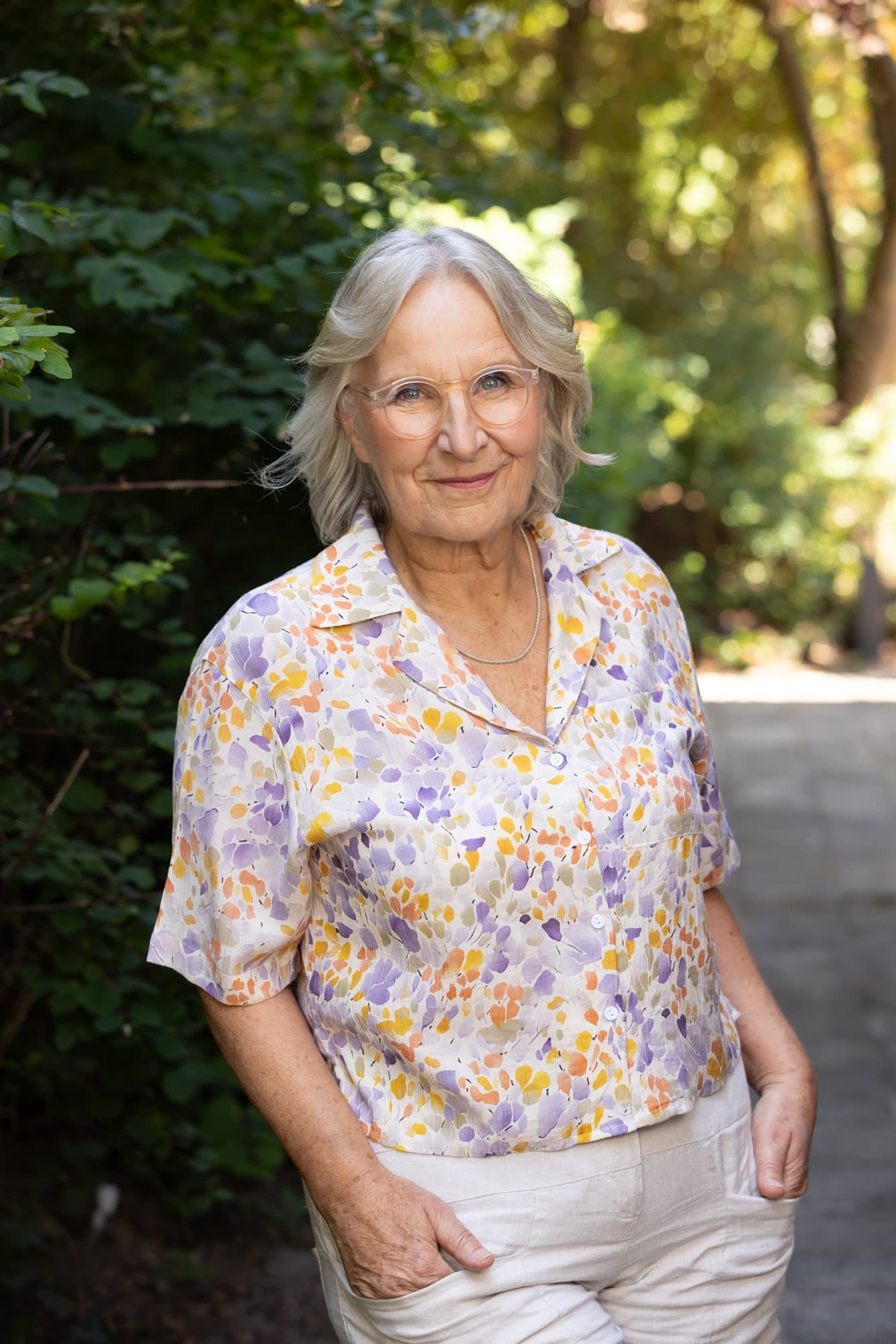 Jessica IJzer in de tuin